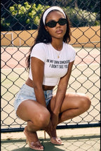 Zenith cropped Statement Tee -  I DON'T SEE YOU "